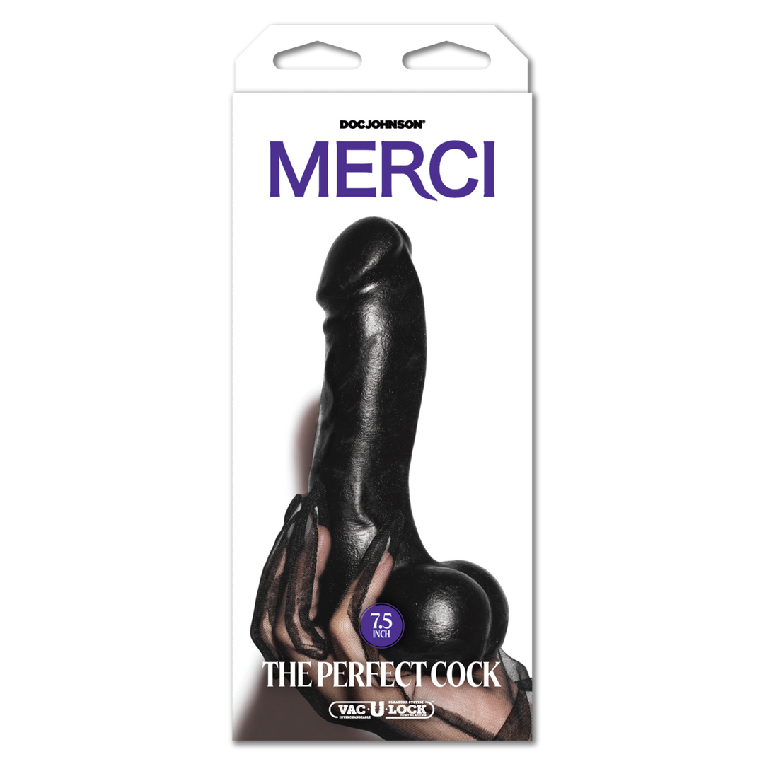 Doc johnson De Perfect Cock - 7.5 / 19 cm - Zwart (782421089894)