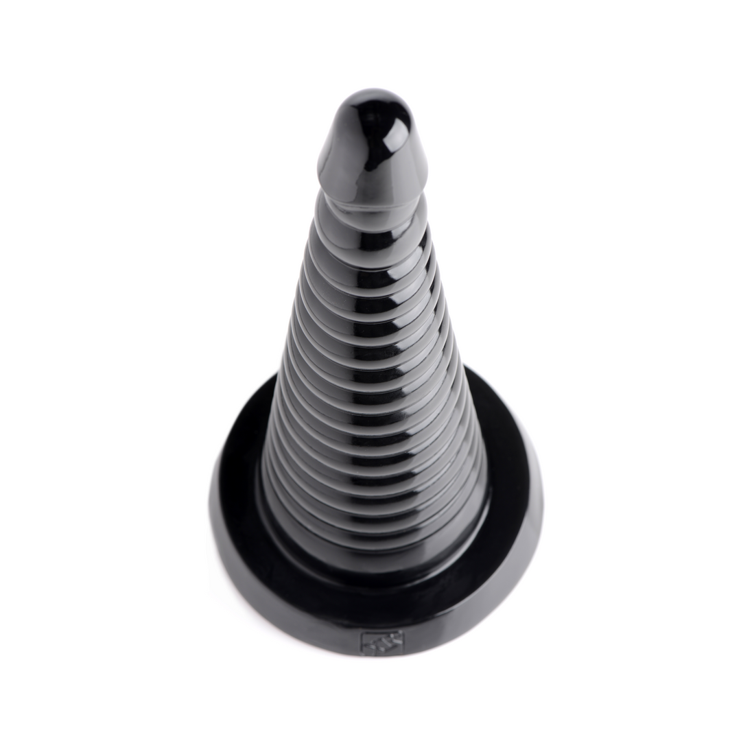 Xr brands Giant Ribbed Anal Cone - Zwart (848518029560)
