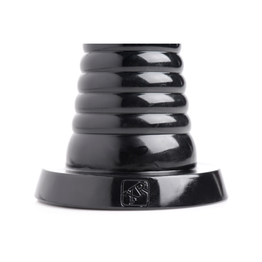 Xr brands Giant Ribbed Anal Cone - Zwart (848518029560)