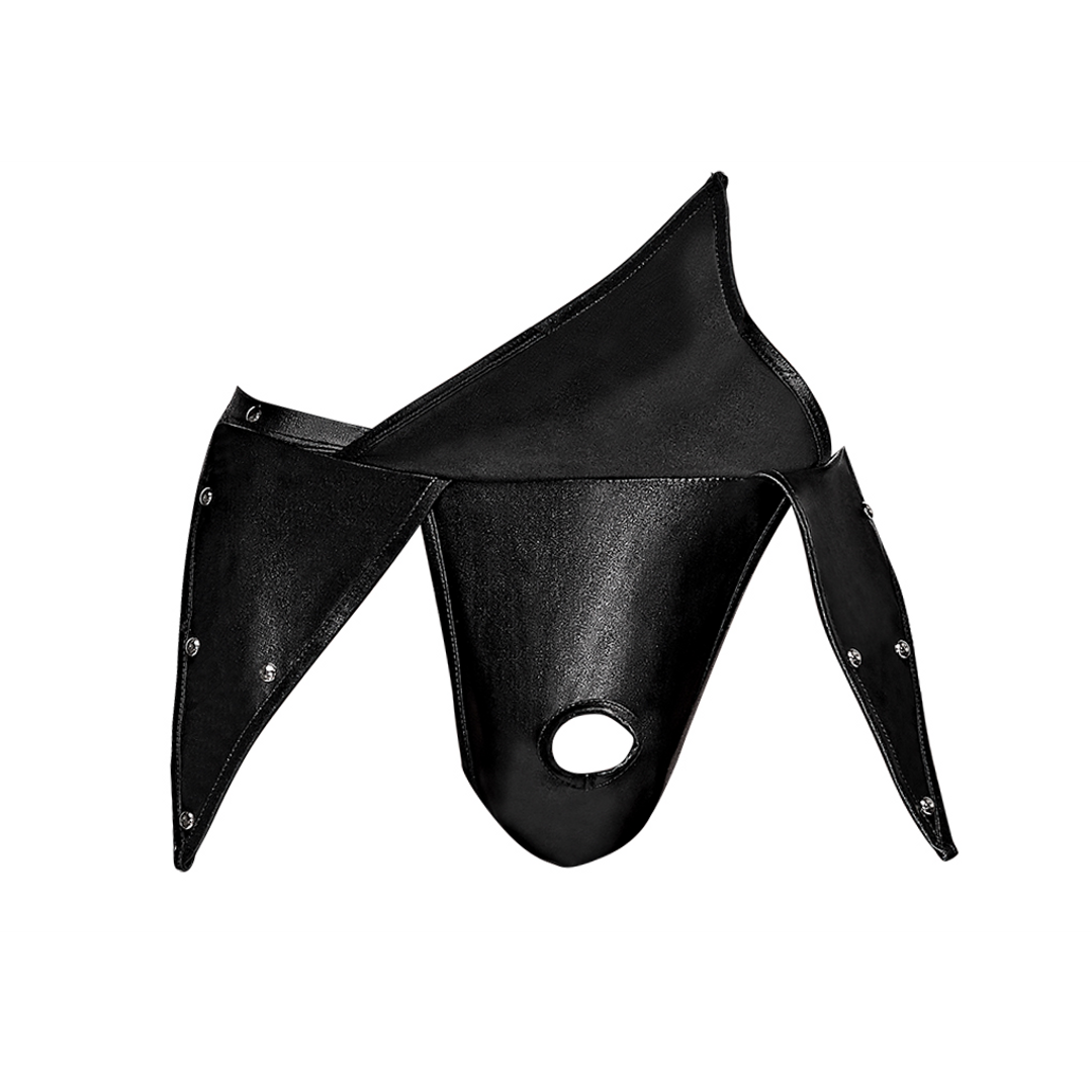 Male power Eros - Gladiator Kilt Ontwerp met een Aangekleed Thong - S/M - Zwart (845830085922)