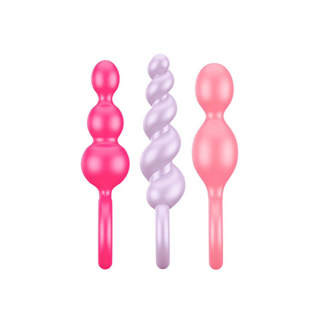Satisfyer Booty Call - Butt Plug Set 3 Stuks - Roze/Paarse/Rode (4049369016594)