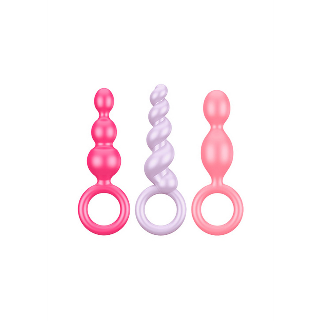 Satisfyer Booty Call - Butt Plug Set 3 Stuks - Roze/Paarse/Rode (4049369016594)