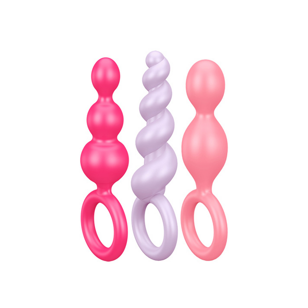 Satisfyer Booty Call - Butt Plug Set 3 Stuks - Roze/Paarse/Rode (4049369016594)