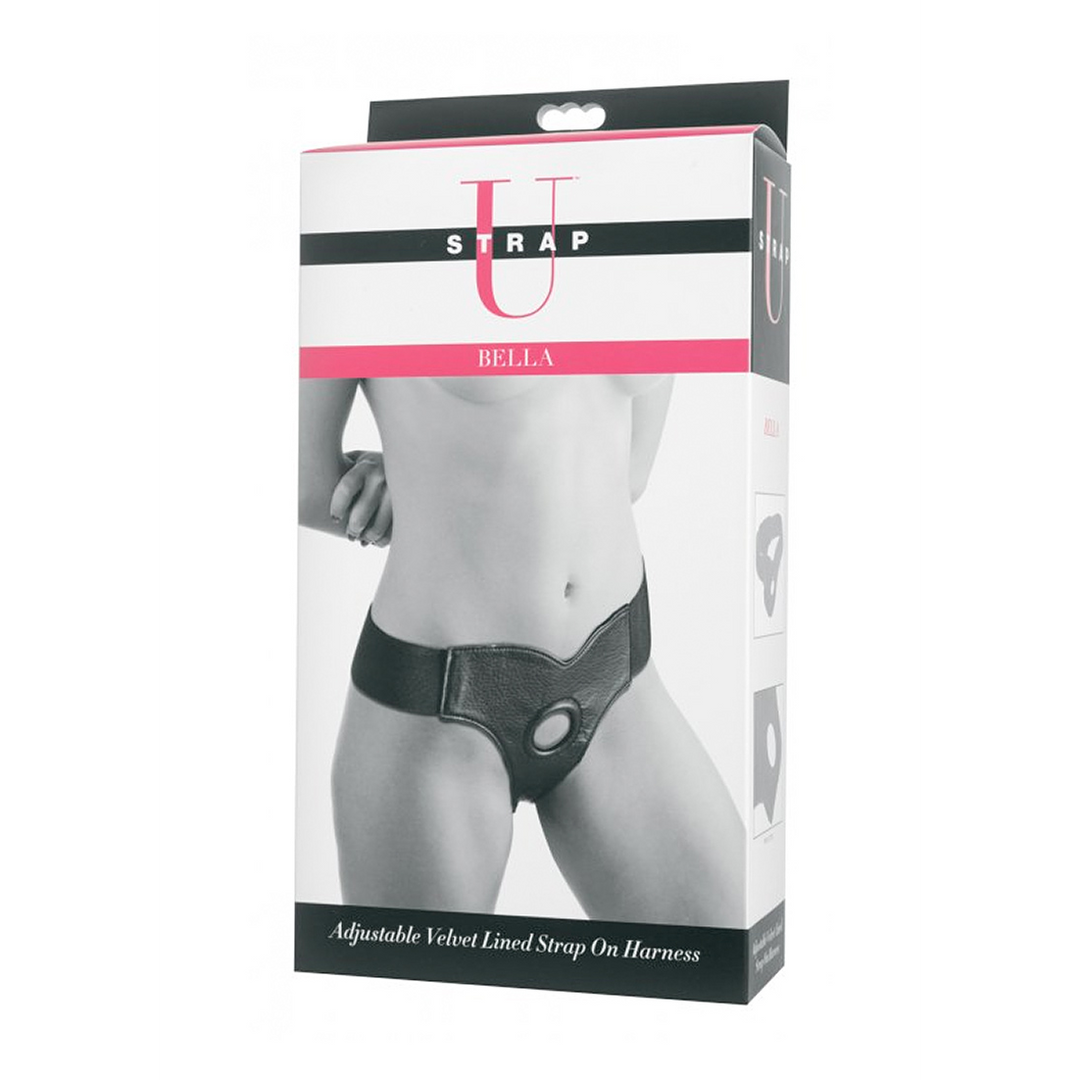 Xr brands Bella - Verstelbare Velours Gevoerde Strap-On Dildo (848518015495)