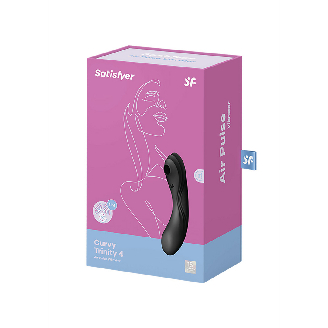 Satisfyer Curvy Trinity 4 - Insertable Air Pulse Vibrator - Zwart (4061504036540)