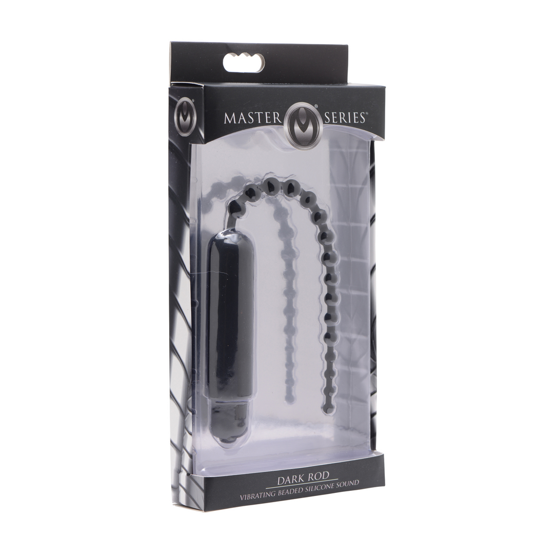 Xr brands Donkere Stang - Vibrerende Urethrale Geluid met Kralen (848518022455)