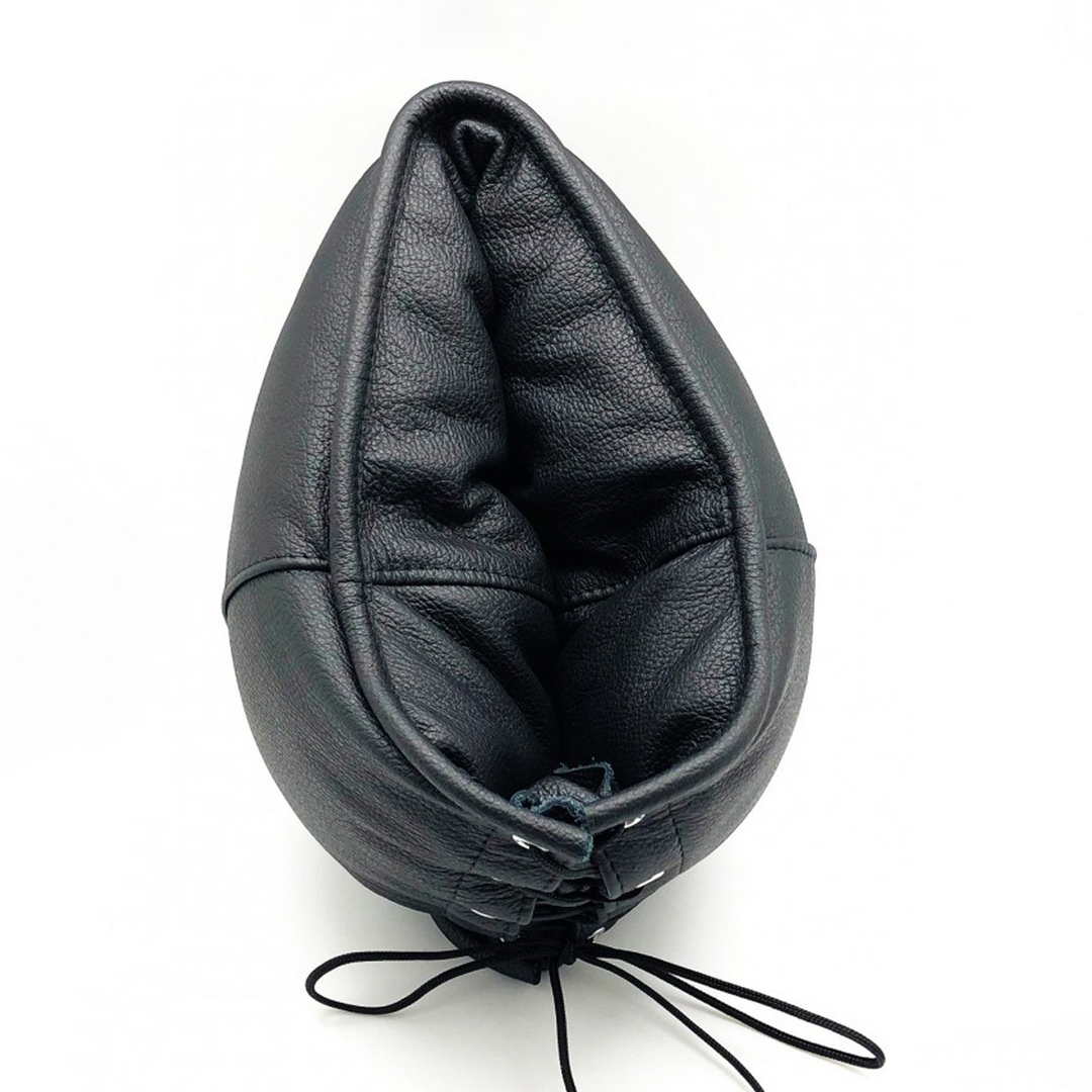 Red leather Gevoerde Leren Sensorische Kap - Zwart (3701019810587)