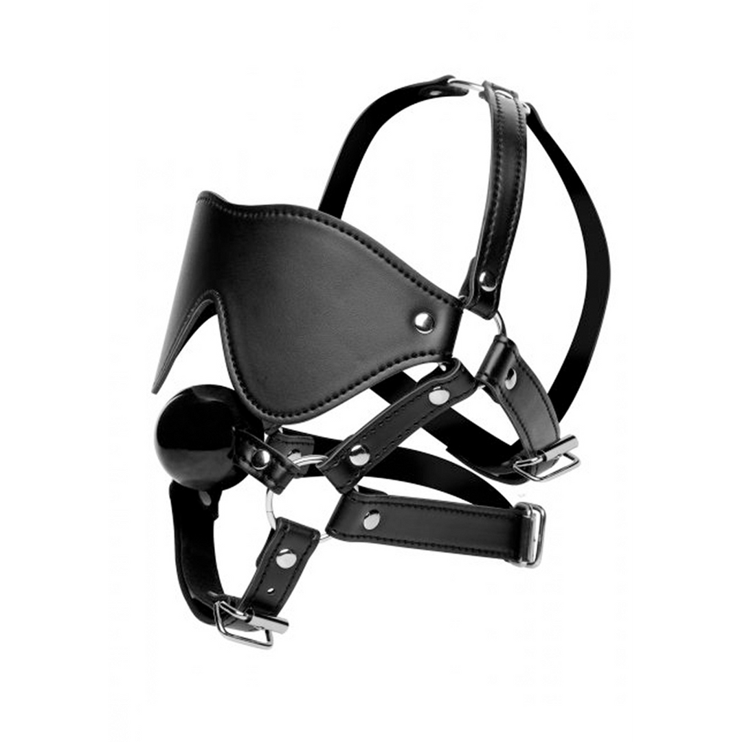 Xr brands Oogmasker met Ballgag Harness (848518024121)