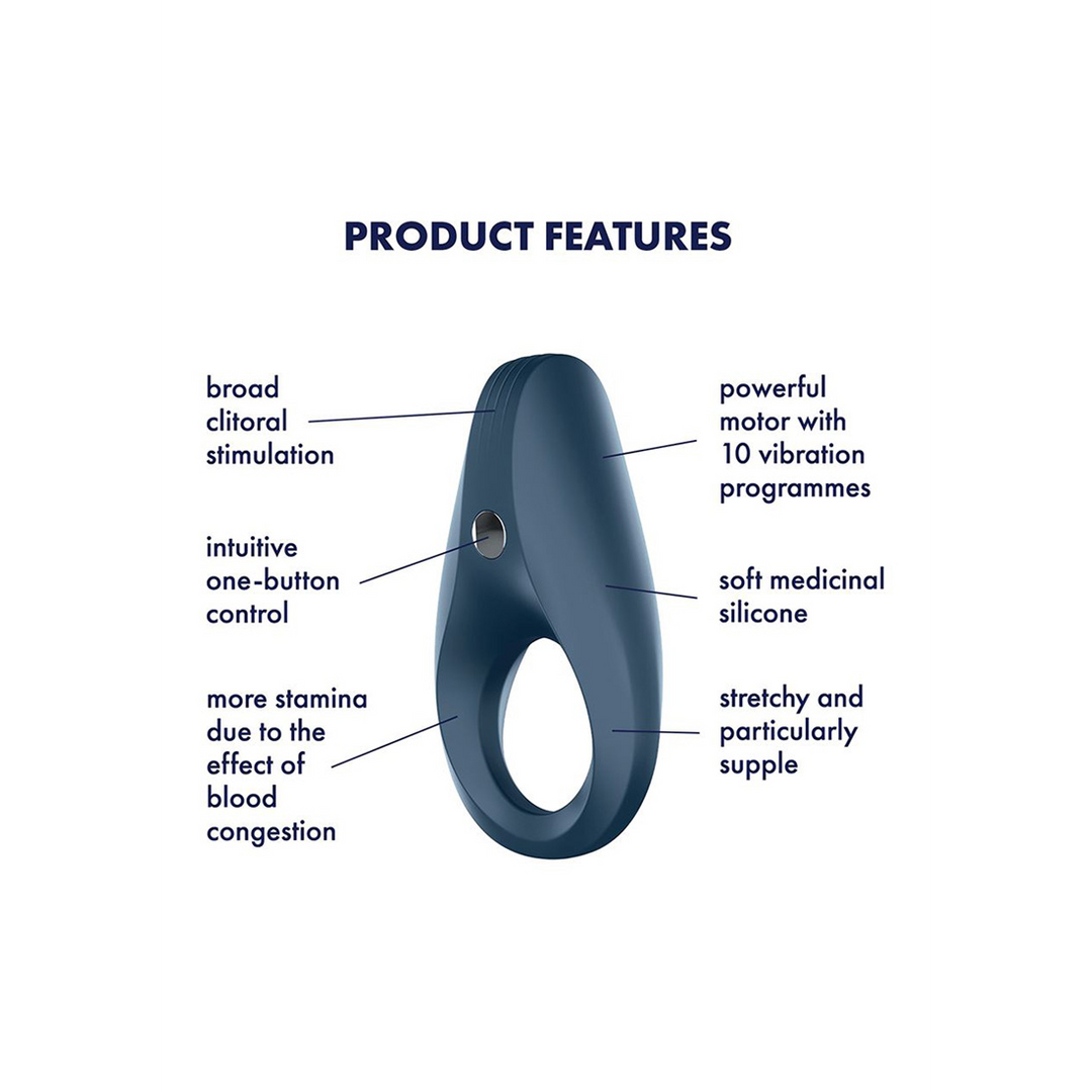 Satisfyer Rocket Ring - Vibrerende Cockring - Donkerblauw (4061504000879)