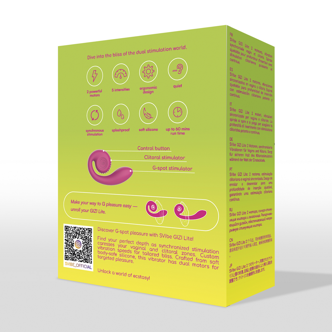 Snail vibe GIZI Lite - Dual G-Spot Stimulator - Zoete Dragonfruit (8720615765683)