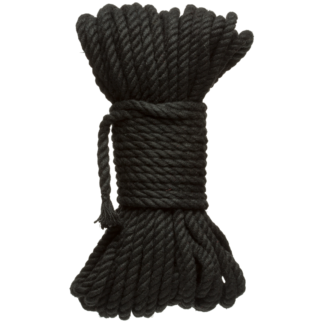 Doc johnson Bind en Tie - 6mm Jute Bondage Touw - 50 ft - Zwart (782421089863)