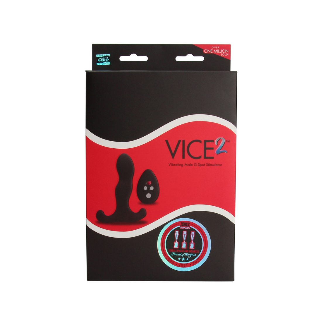 Aneros Vice 2 - Vibrerende Mannelijke G-Spot Stimulator - Zwart (894757001904)