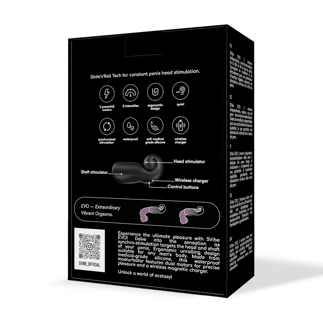 Snail vibe EVO - Dual Male Stimulator - Black (8720615765416)