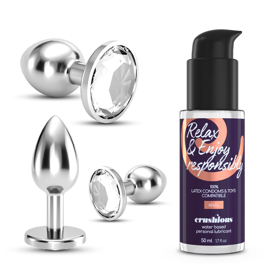 Crushious Bijou - Anal Wet Train Trio - 3 Jewel Plugs - Helder (799632355502)