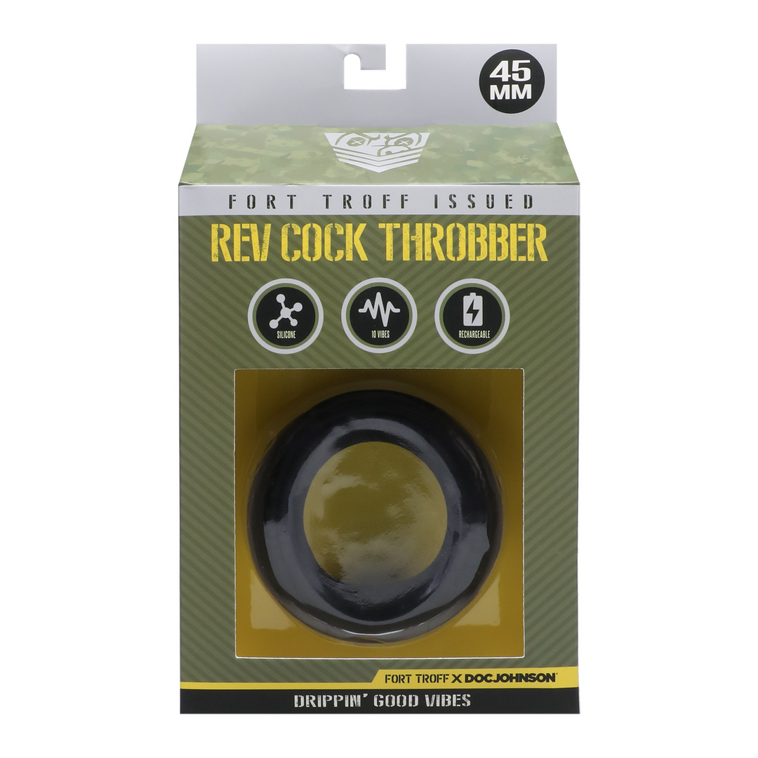 Doc johnson Rev Cock Throbber - Vibrerende Cockring - Zwart (782421088347)