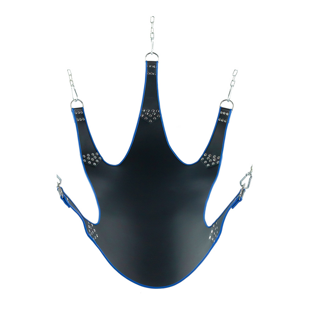 Mr. sling Leren Band met Blauwe Bies 5 Punten (3662811230570)