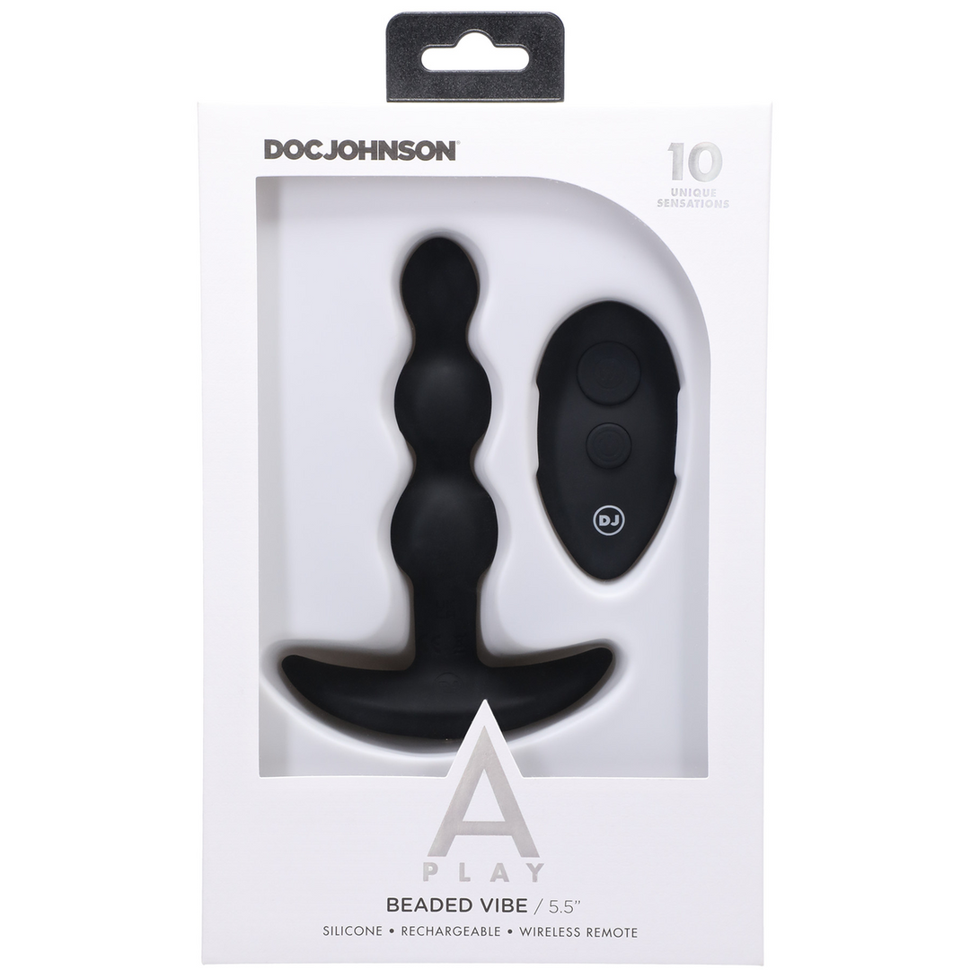 Doc johnson Beaded Vibe - Silicone Anale Plug met Afstandsbediening (782421081324)