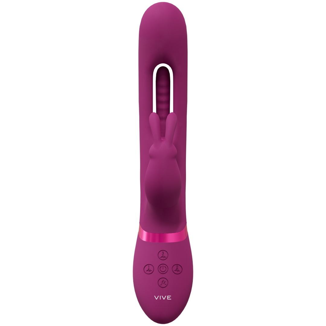 Vive by shots Mika - Triple Motor - Vibrerende Rabbit met Innovatieve G-Spot Flapper Stimulator - Roze (8714273051844)