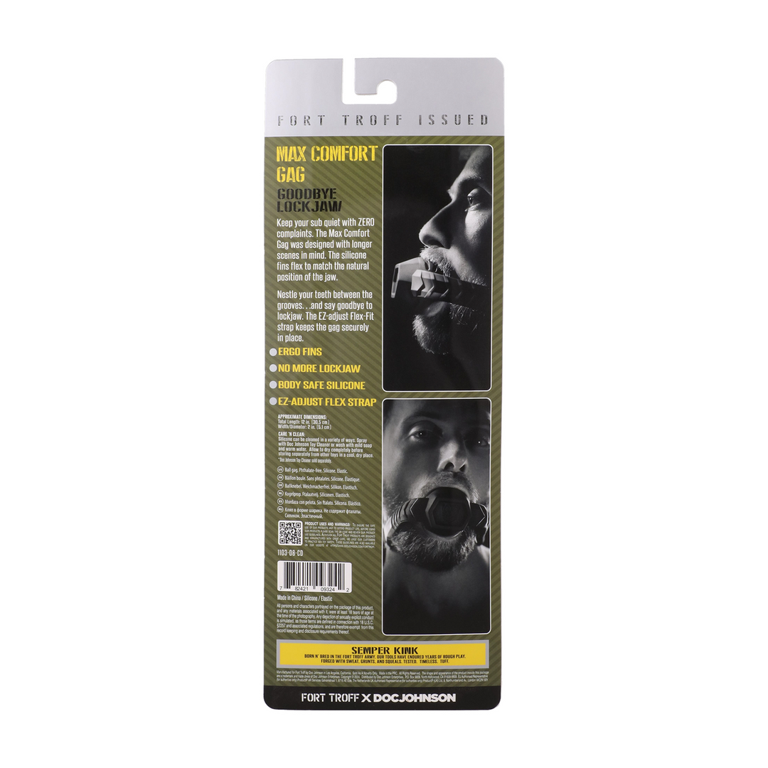 Doc johnson Max Comfort Gag - Zwart (782421093242)