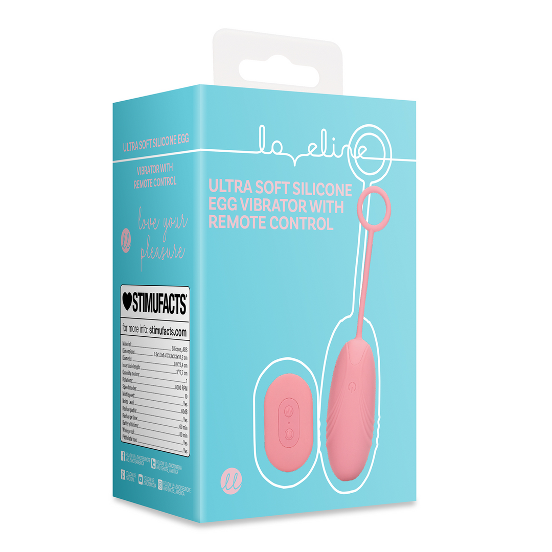 Loveline by shots Ultra Soft Siliconen Eivibrator met Afstandsbediening - Roze Arabesque (8714273049001)