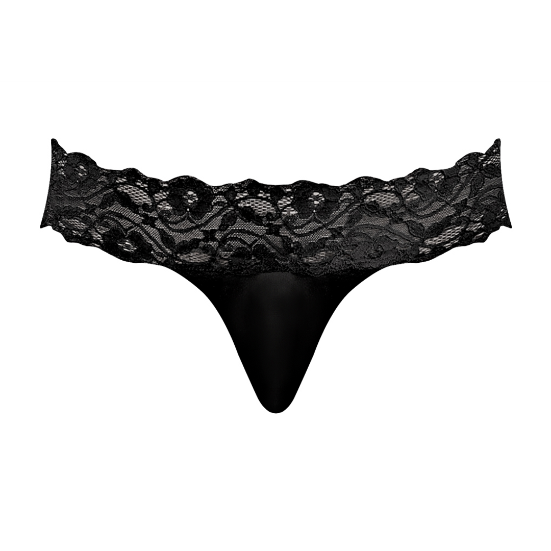 Male power Micro Thong Pinch Back - L/XL - Zwart (845830058445)