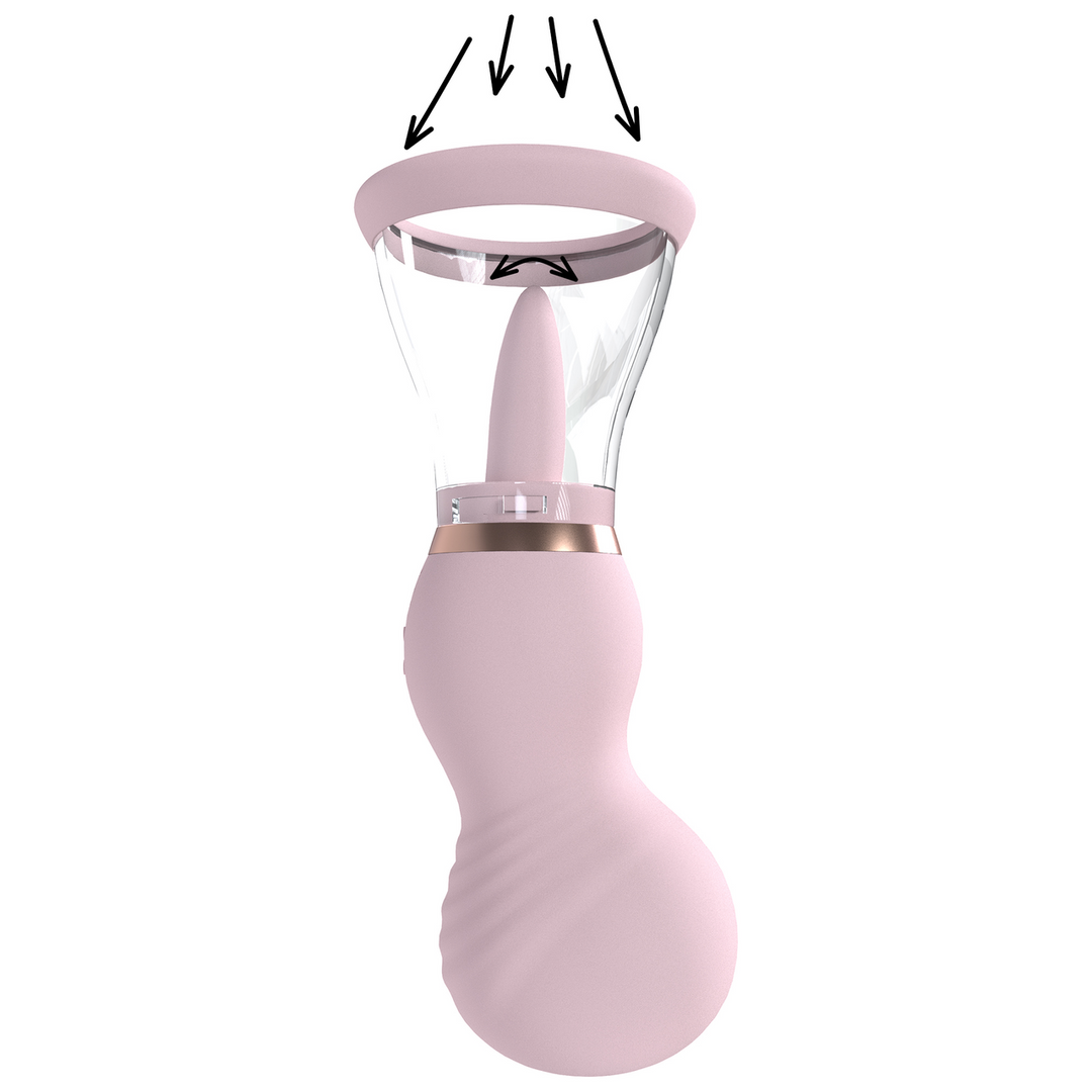Pumped by shots Sensuele - Oplaadbare Vulva en Borst Pomp - Roze (8714273054814)
