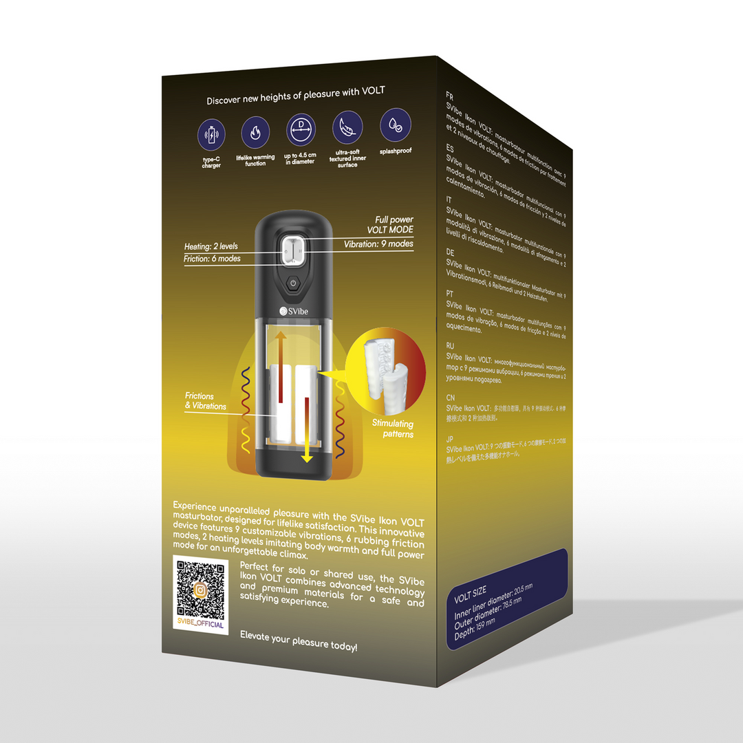 Snail vibe Ikon VOLT - Vibrerende Wrijvende Verwarmende Masturbator - Doorzichtig (8720615765799)