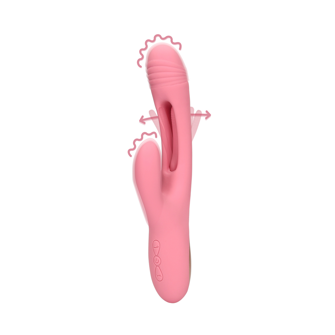 Loveline by shots Flapperende G-Spot Rabbit Vibrator - Roze Arabesque (8714273049148)