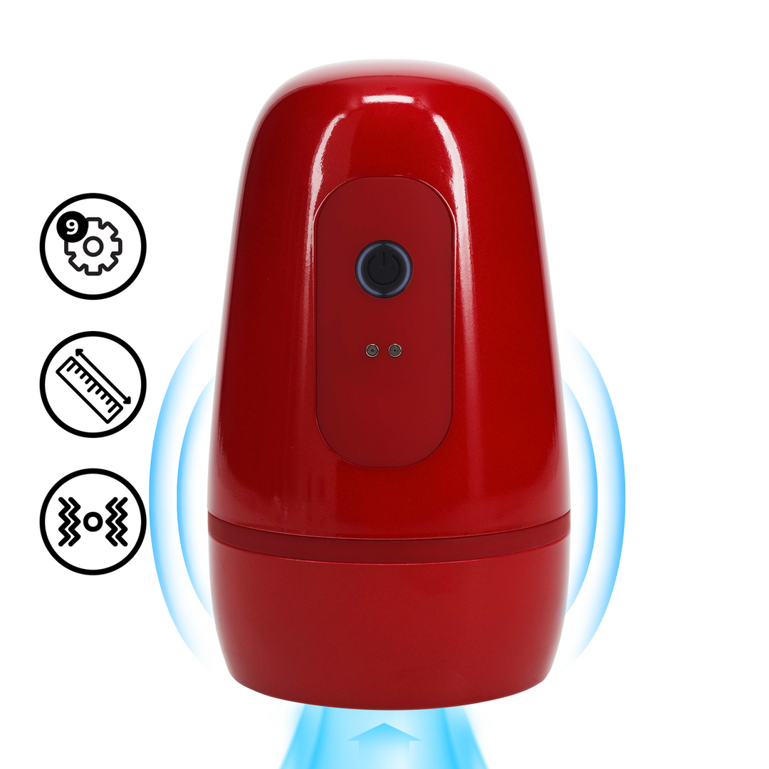 Pumped by shots Pulsar - Negative Pressure Suction and Vibration Masturbator Pump - Metallic Red (8714273061485)