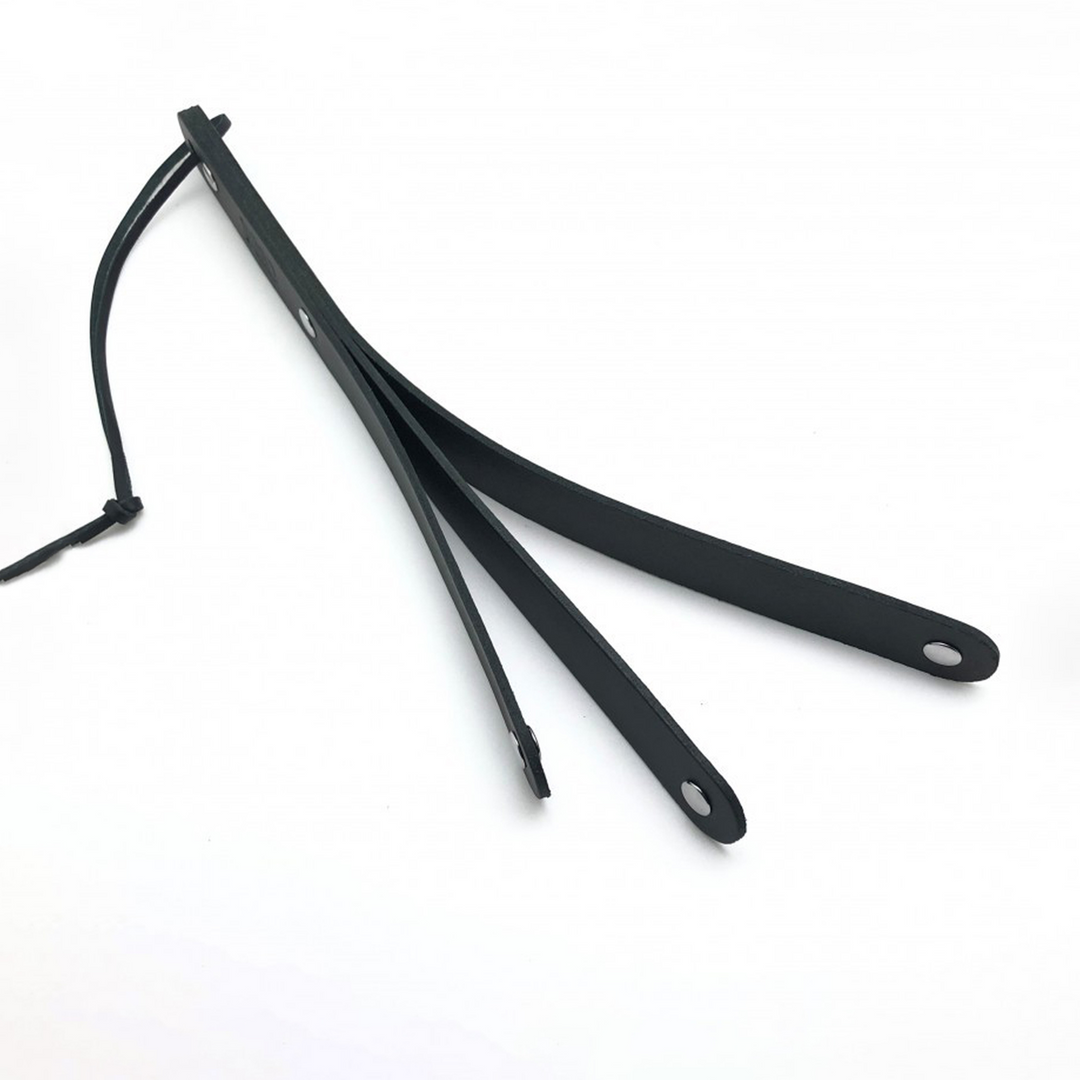 Red leather Leren Peddel met 3 Lussen - 39,5 cm - Zwart (3701019809871)