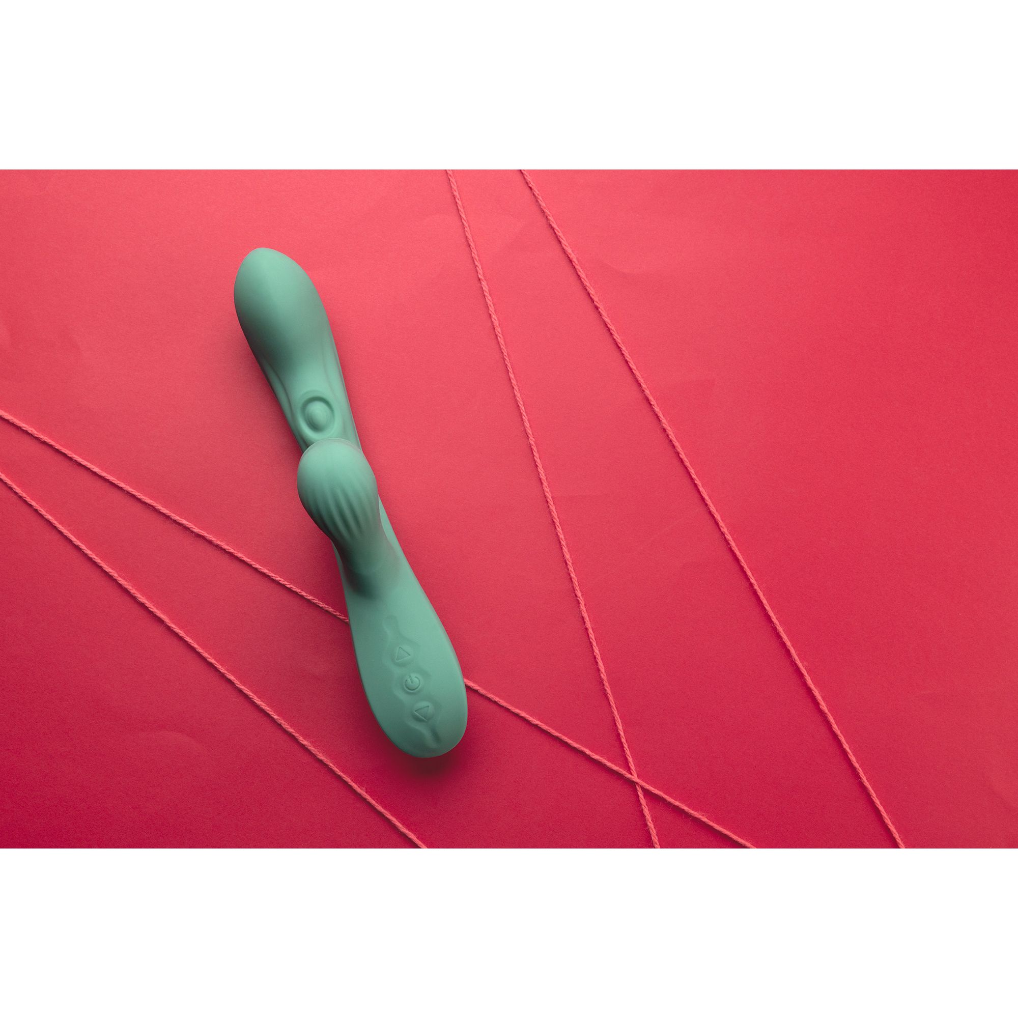 Loveline by shots Pulse Wave en Tongue Flickering Rabbit Vibrator - Blue Grass (8714273048851)