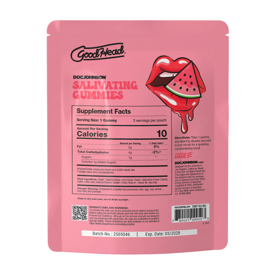 Doc johnson Sappige Gummies - 24 ct display - 12 gr - Watermeloen (782421099510)