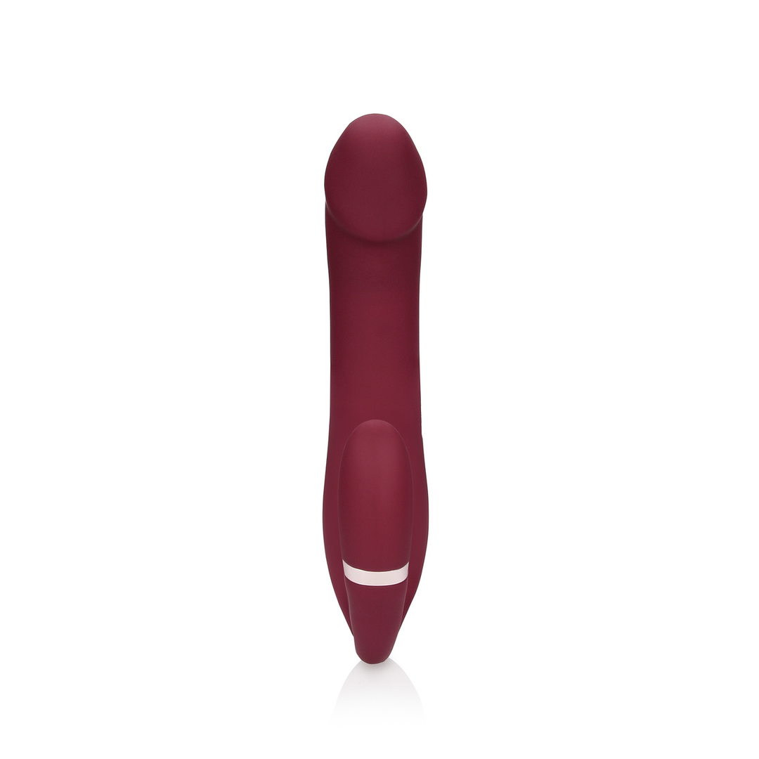 Loveline by shots Buigbare Vibrerende Strapless Strap-on - Merlot Druif (8714273048868)