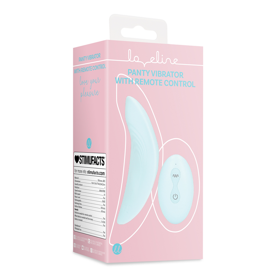 Loveline by shots Panty Vibrator met Afstandsbediening - Arctic Blue (8714273049209)