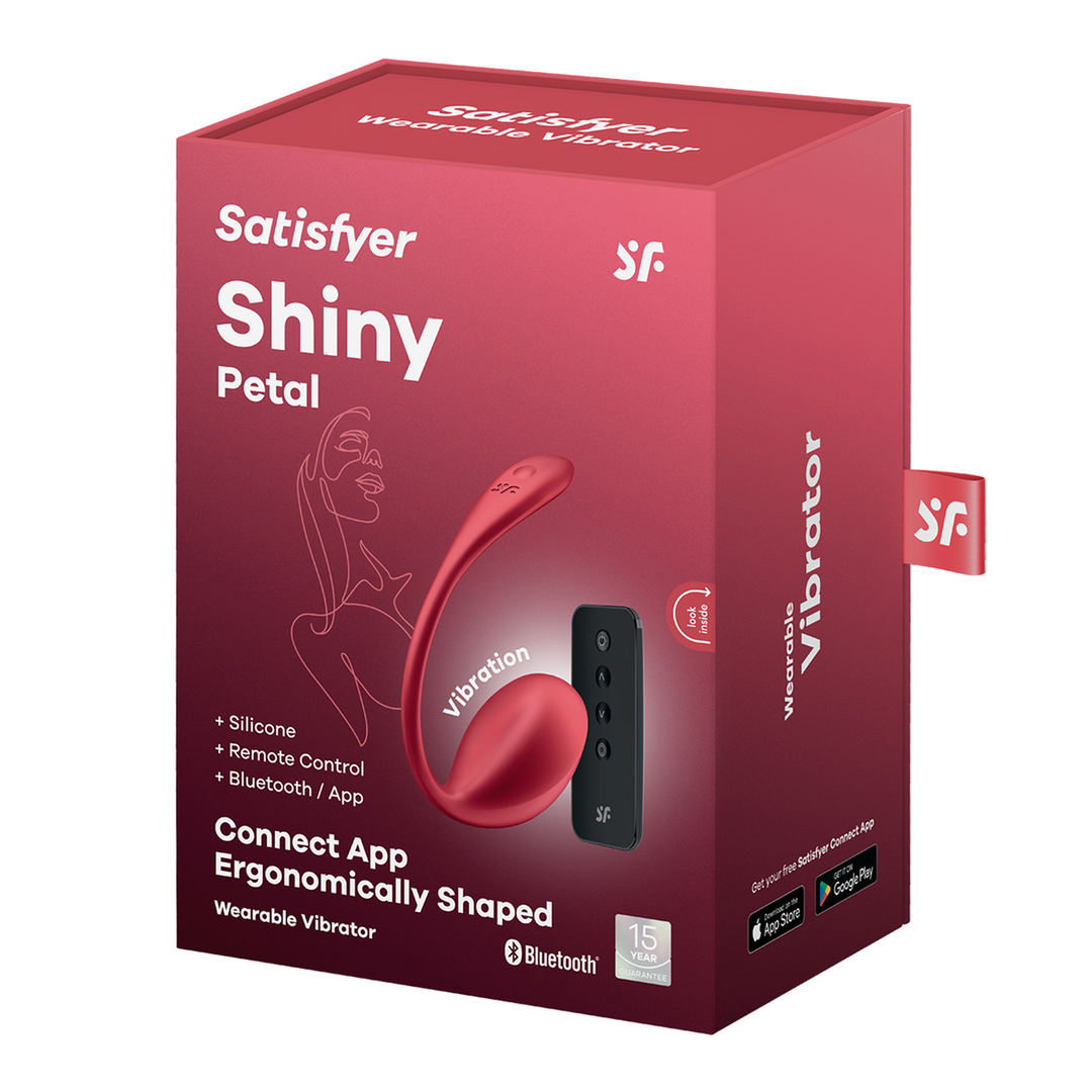 Satisfyer Shiny Petal Connect App - Draagbare Koppel Vibrator - Rood (4061504002675)
