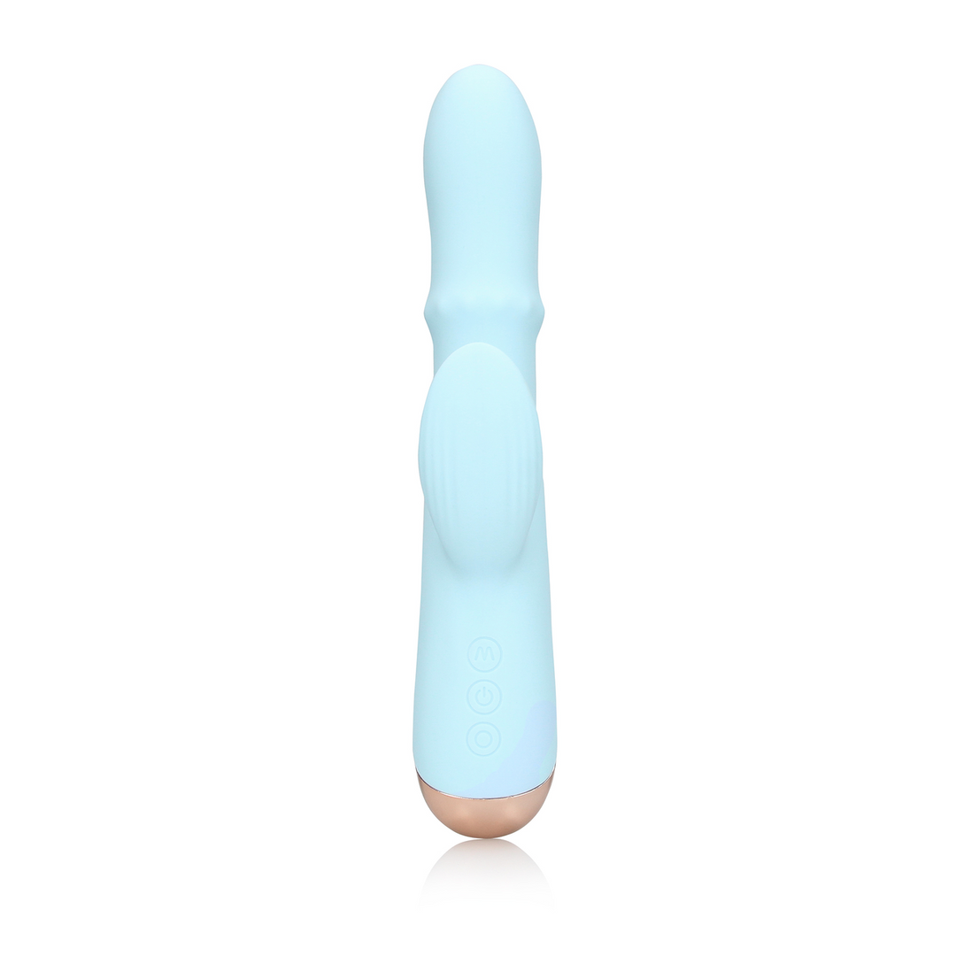Loveline by shots Pulse Wave en Op-en-Neer Beweegbare Ring Vibrator - Arctic Blue (8714273049124)