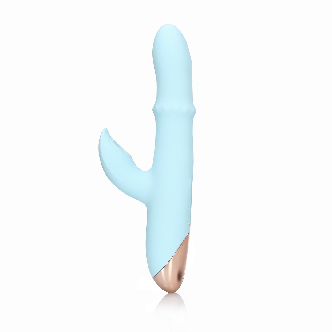 Loveline by shots Pulse Wave en Op-en-Neer Beweegbare Ring Vibrator - Arctic Blue (8714273049124)