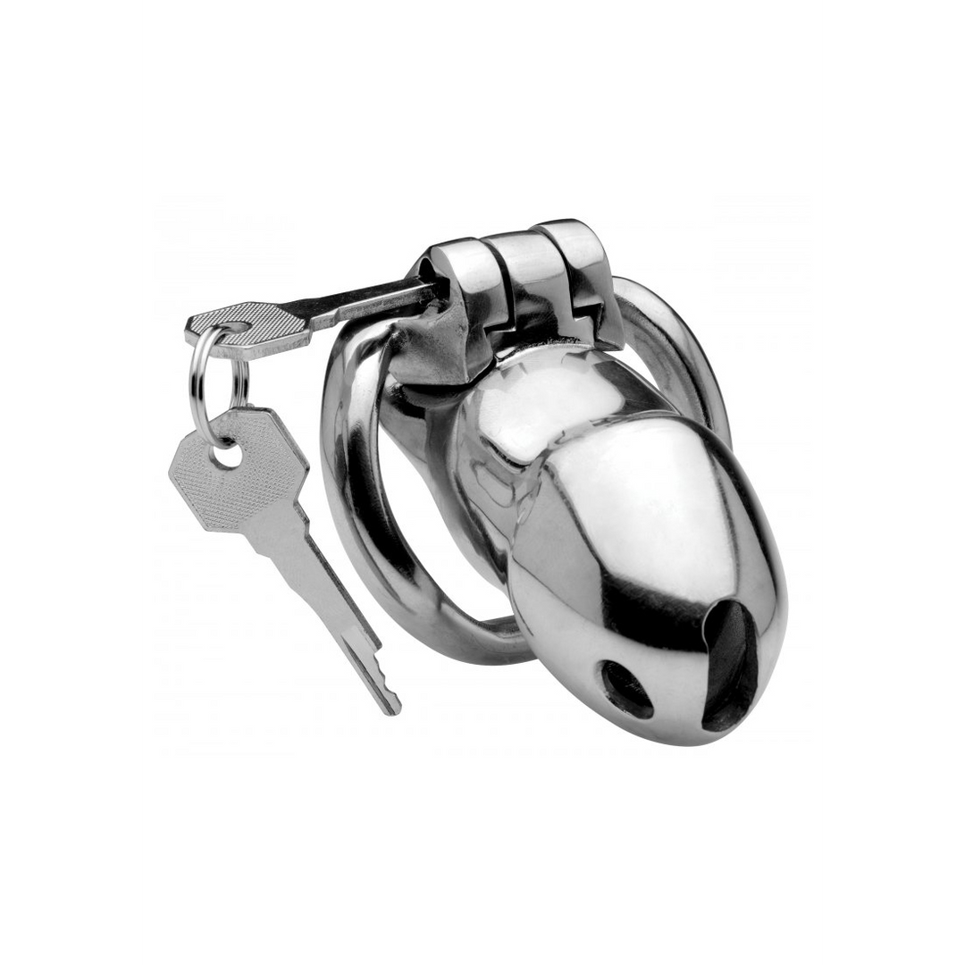 Xr brands Rikers 24-7 - RVS Locking Chastity Cage (848518027979)