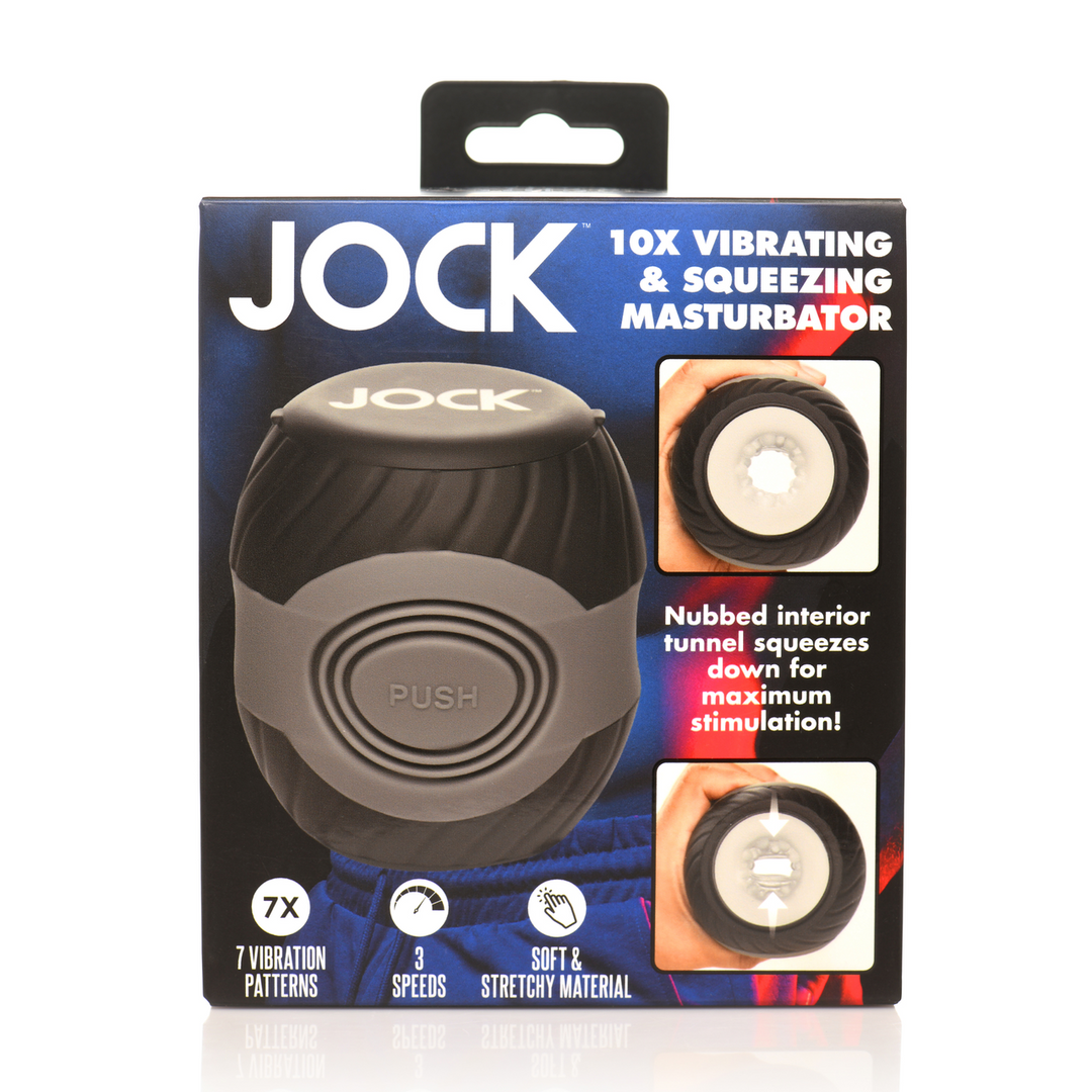 Curve toys Vibrerende en Knijpend Masturbator - 10X - Zwart (653078944167)