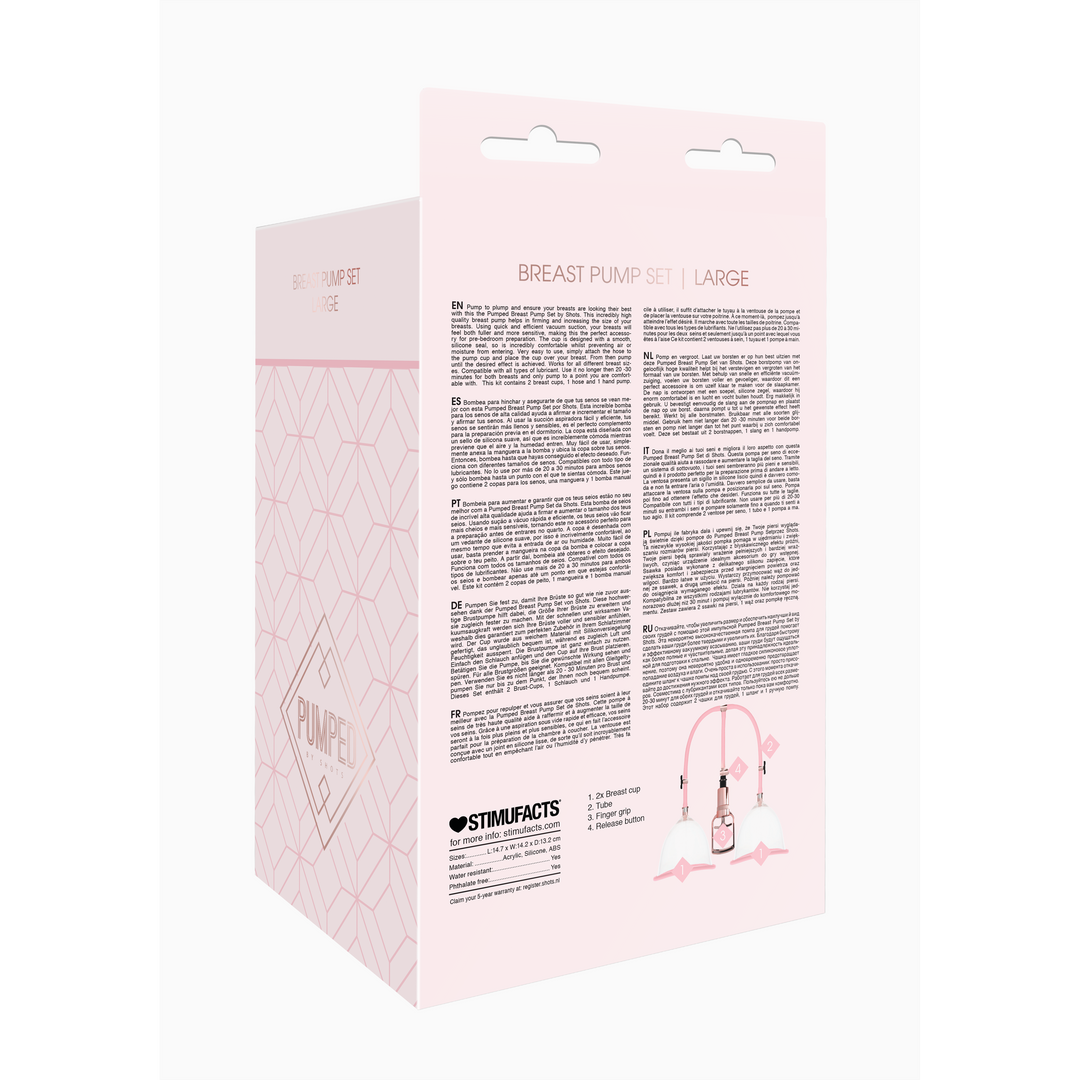 Pumped by shots Borstvoeding Pomp Set - Groot (8714273548399)