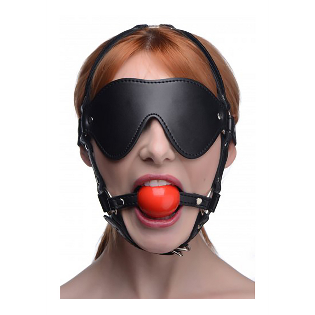 Xr brands ST Blinde Vouw Harnass met Ball Gag (848518042958)