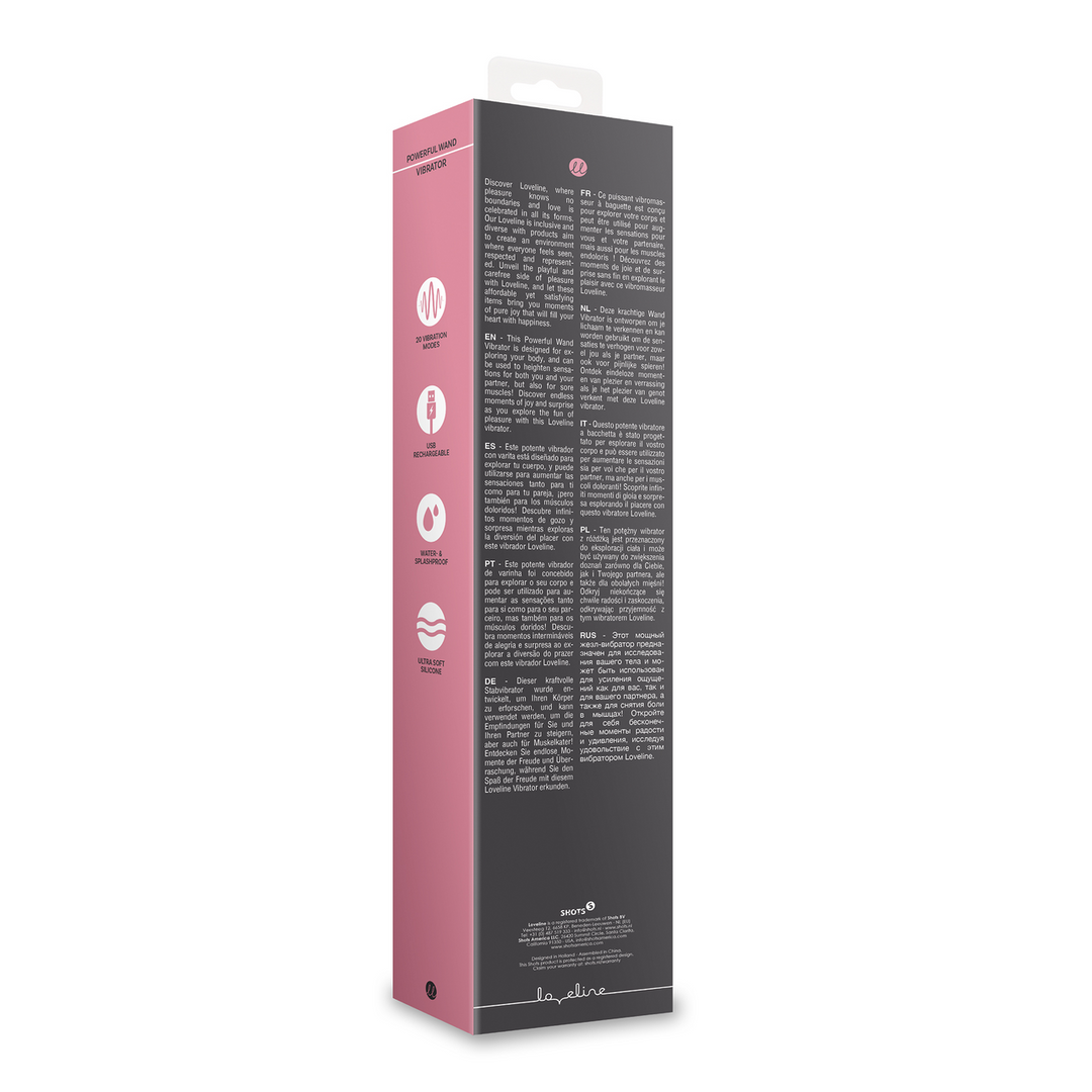 Loveline by shots Krachtige Wand Vibrator - Charbone (8714273048844)