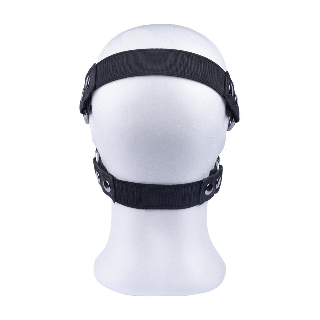 Red leather Leren Masker met Rits - Zwart (3662811296835)