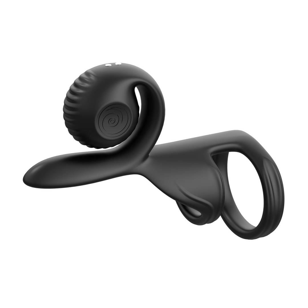 Snail vibe JOVI - Dual Couples Ring Stimulator - Zwart (8720615765713)
