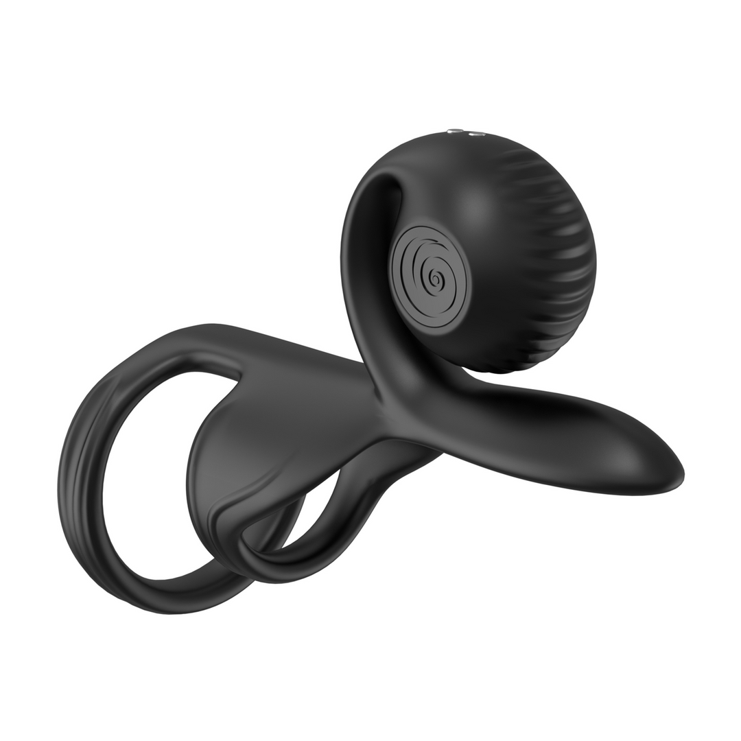 Snail vibe JOVI - Dual Couples Ring Stimulator - Zwart (8720615765713)