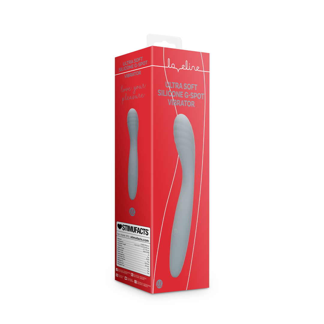 Loveline by shots Ultra Soft Silicone G-Spot Vibrator - Basalt Grijs (8714273051493)