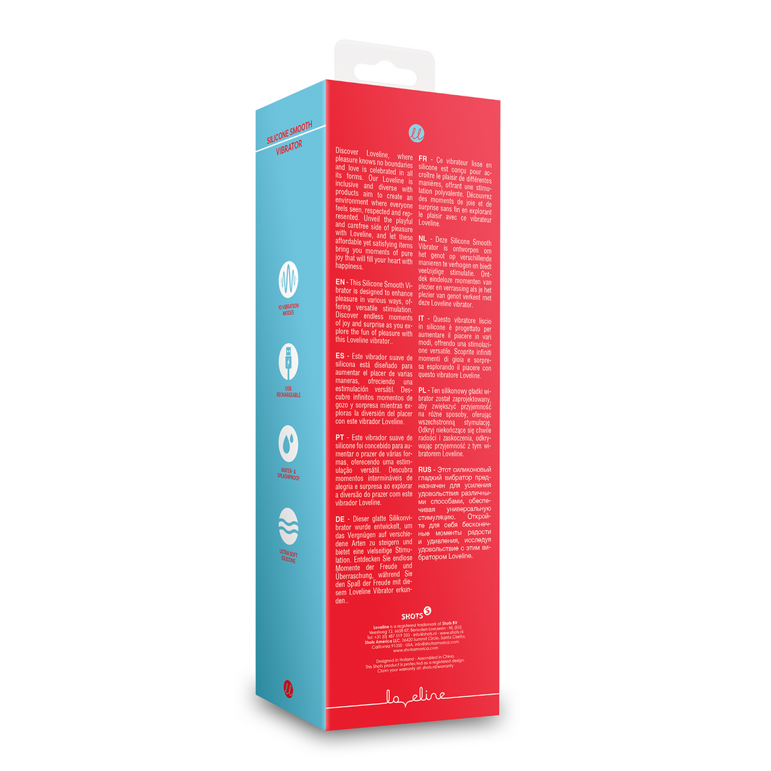 Loveline by shots Siliconen Smooth Vibrator - Salsa (8714273048905)