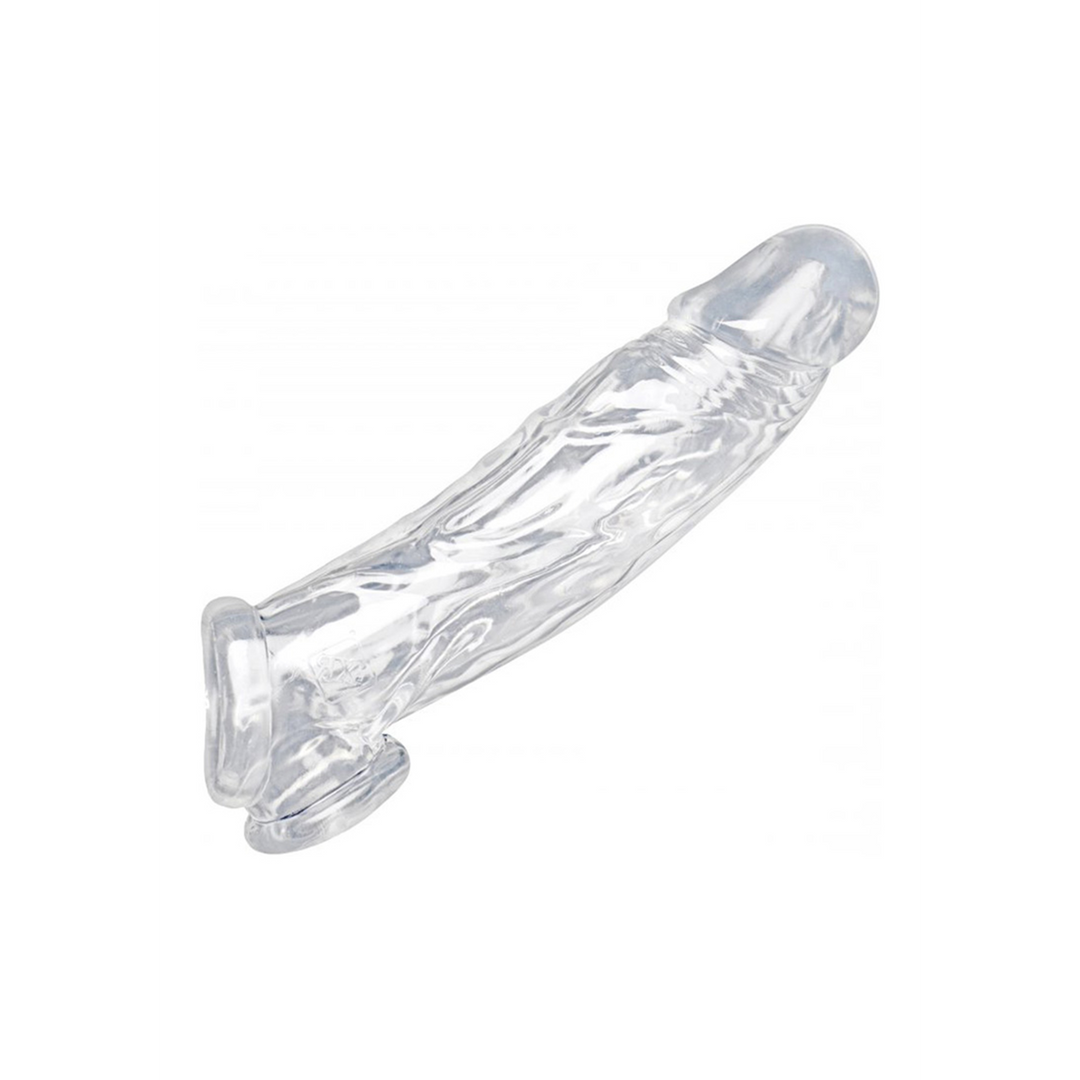 Xr brands Realistische Heldere Penis Sleeve en Ball Stretcher (848518030511)