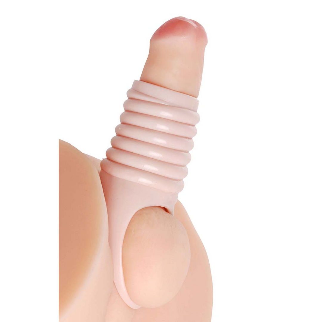 Xr brands Echt Ruim Geribbelde Penisvergroting Sleeve (848518020475)