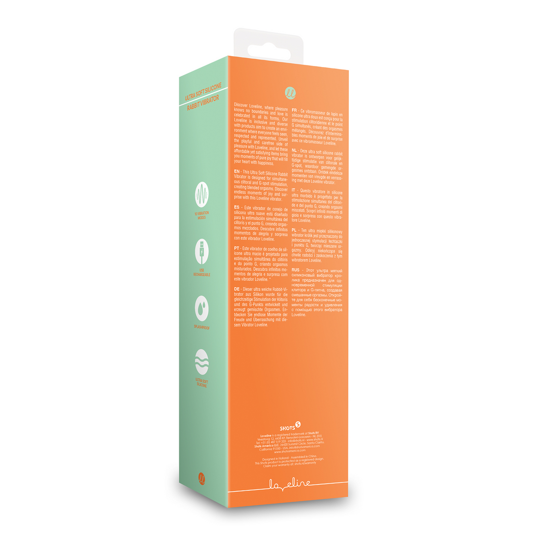 Loveline by shots Ultra Zachte Silicone Rabbit Vibrator (8714273049285)